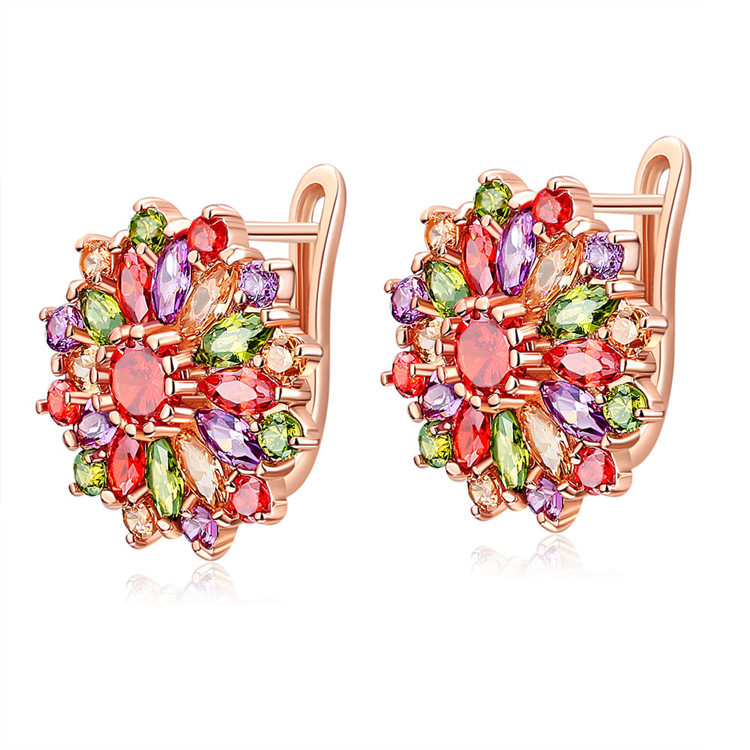 Earrings - Natürliche Kristall blumen ohrringe echter Schmuck