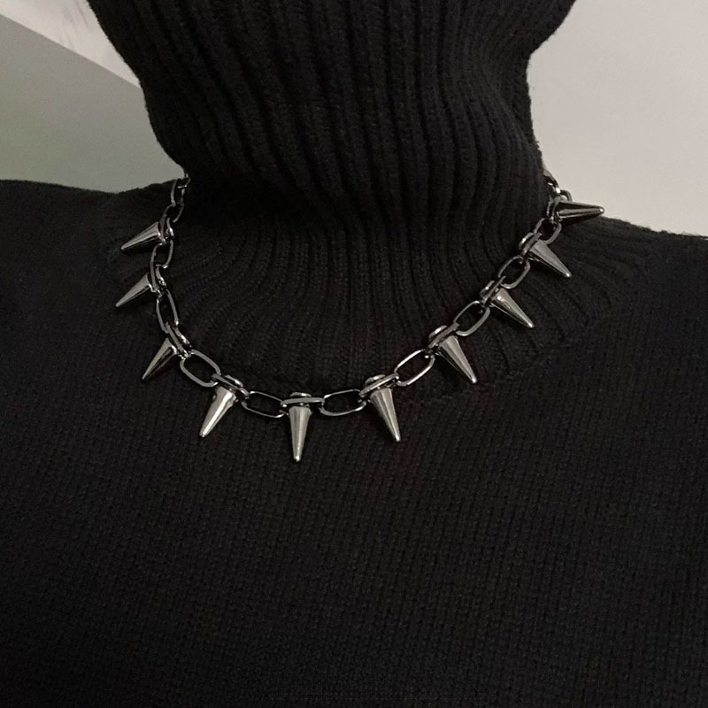 Goth Punk Spike Choker - Mode Punk Spike Choker Halsketten Goth