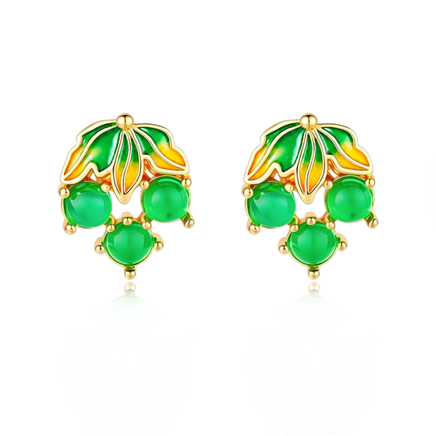 Burmesische Jadeit-Trauben-Ohr – Earrings Bewertung und Preis