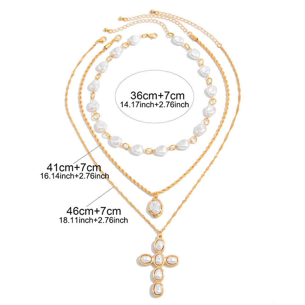 3-lagige Goldene Faux-Barock-P – Pearl Choker Necklace Vintage Bewertung und Preis