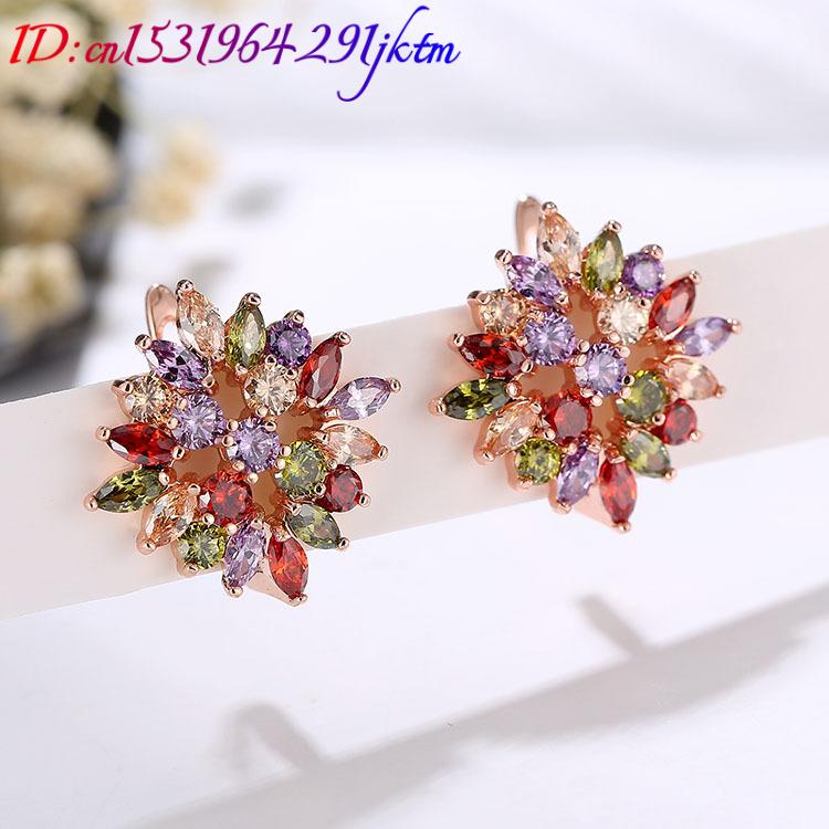 Natürliche Kristall blumen ohr – Earrings Bewertung und Preis