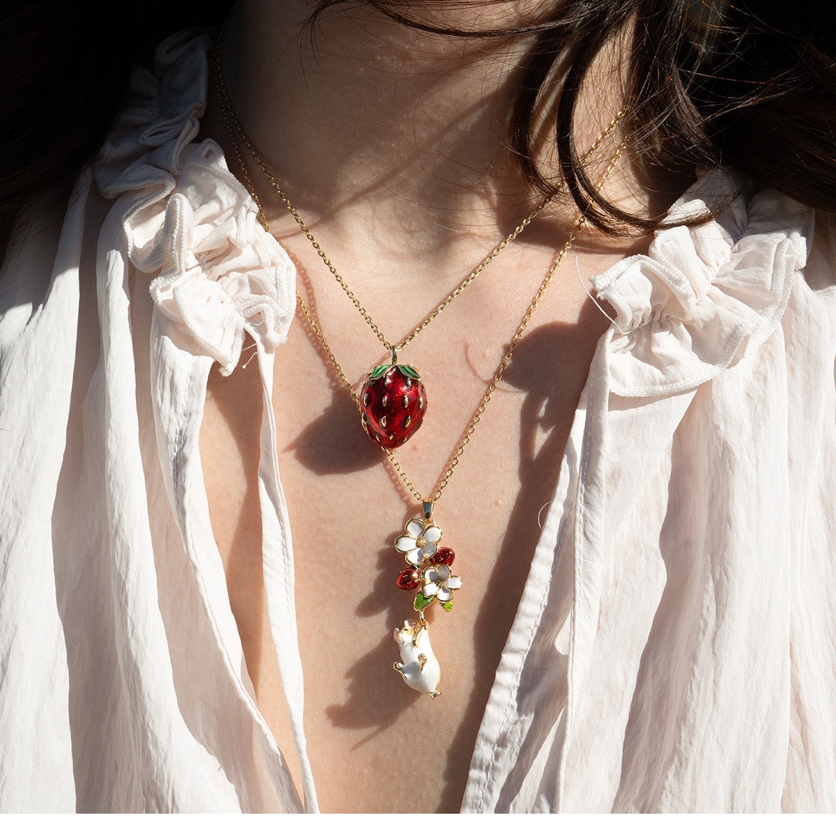 Neue Frucht-Osterei-Halskette  – Heart Locket Necklace Photo Bewertung und Preis