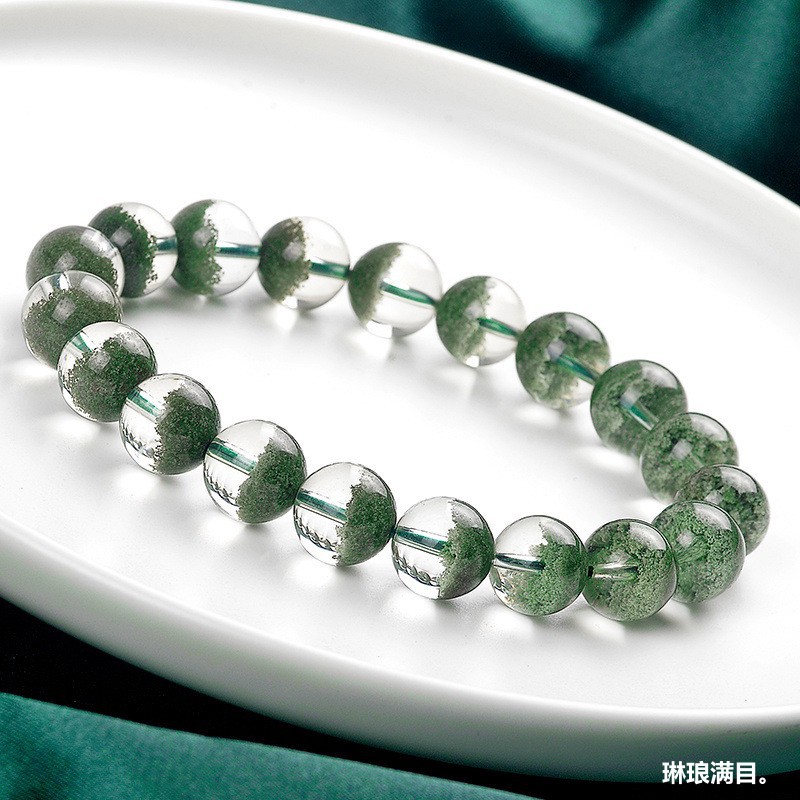 Grüner Phantom-Kristall, natür – Bracelets Bewertung und Preis