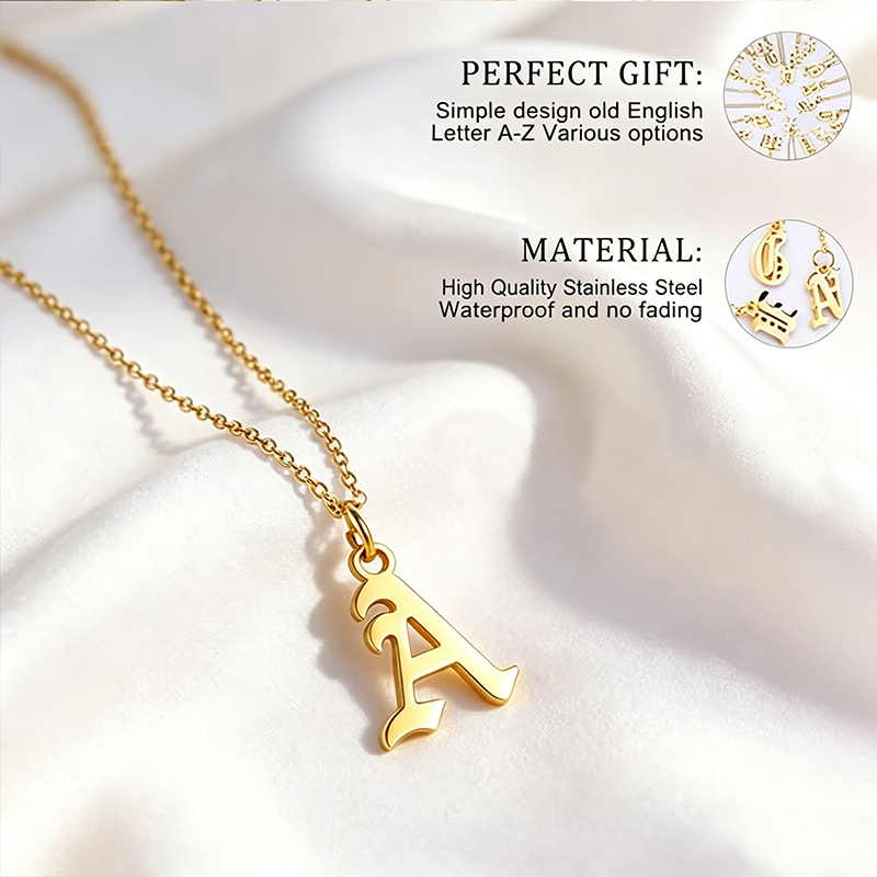 Buchstaben-Halsketten für Frau – Initial Letter Necklace 18K Gold Bewertung und Preis